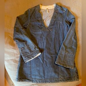 Free people denim tunic dress